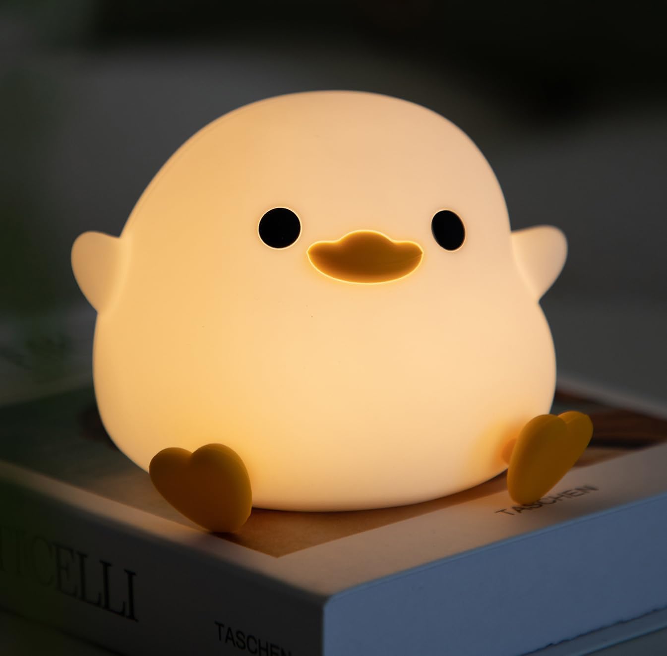 Cute Capybara Night Light,LED Squishy Animal Night Lamp,Soft Silicone Novelty Nightlight,Kids Funny Capybara Lamp Gifts,2 Level Dimmable Boys Girls Light Up Room Décor Rechargeable Touch Lamp