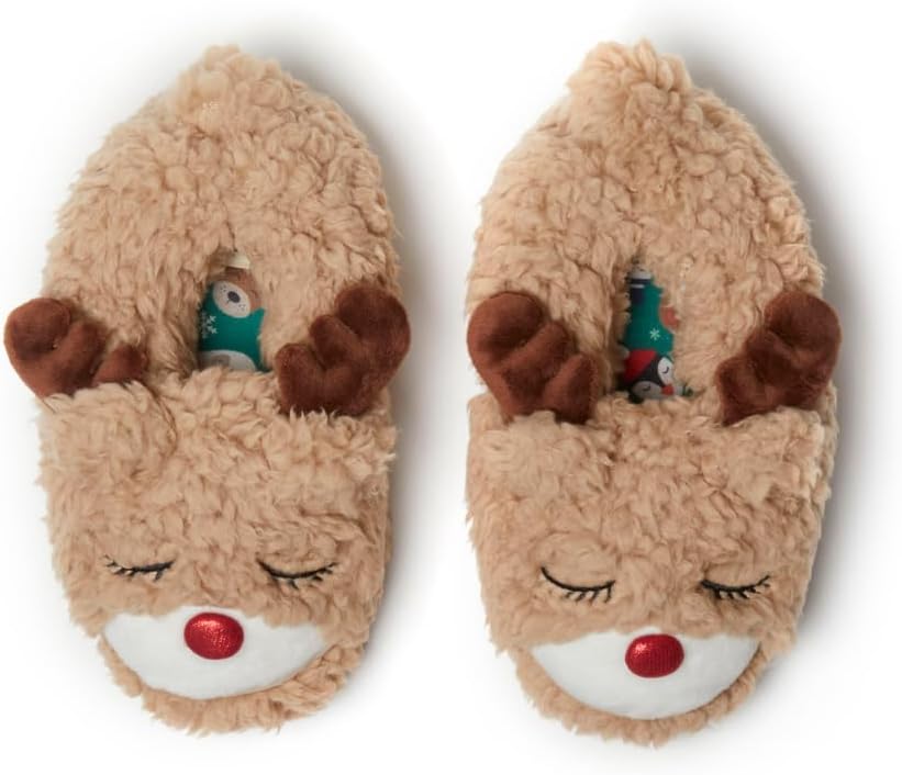 Dearfoams unisex-child Kids Toddlers Whimsical Animal Critter Washable Slipper