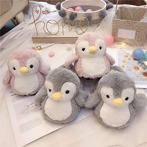 Penguin Cute Women Slippers Funny Animal Slippers Novelty Plush Slippers Fluffy Fuzzy Winter Warm Bedroom House Shoes Cartoon Slippers for Women Men Teen Girls
