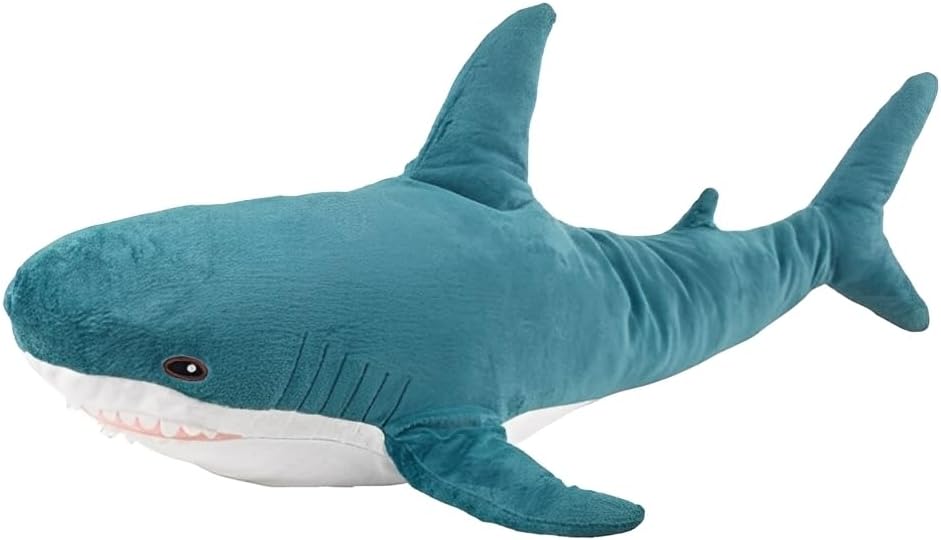 Plush Shark Toy Pillow, 31.4-inch Giant Shark Plush Animal Toy Super Soft and Cute Pillow Children’s Boys and Girls Room Decoration Bedtime Gift (80CM,Blue)