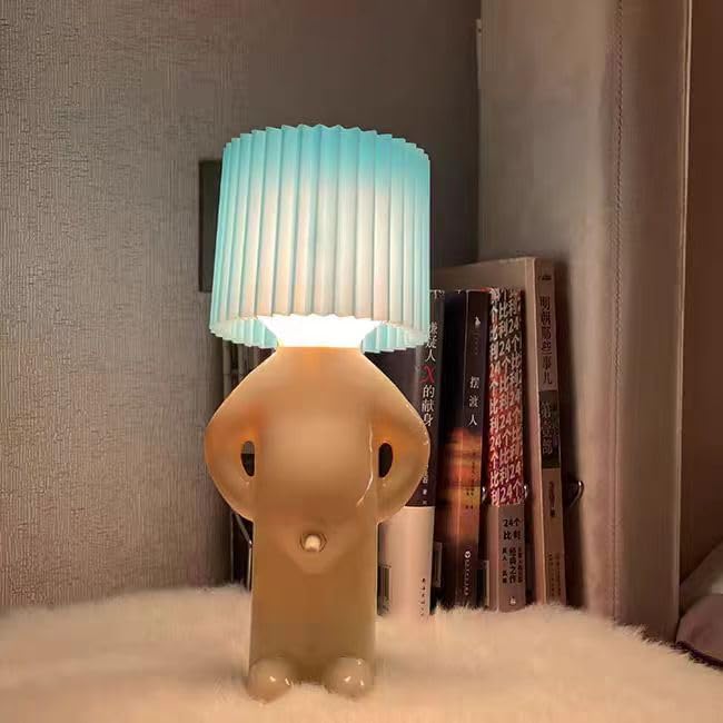 Bedside Night Light, shy man lamp，Mothers Day Gifts for Mom Wife,Birthday Christmas Gifts for Men Women Boyfriend Girlfriend, Funny Anniversary Gag Gifts, White Elephant Easter Gifts for Adults