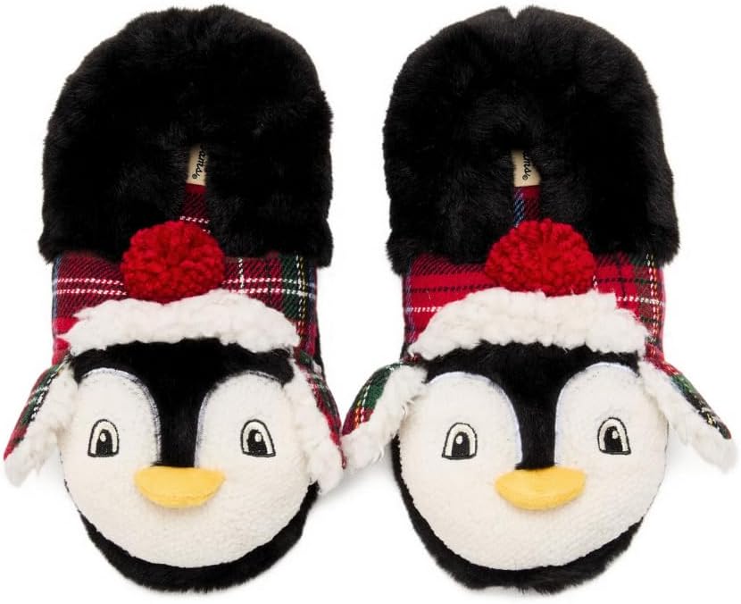 Dearfoams unisex-child Kids Toddlers Whimsical Animal Critter Washable Slipper