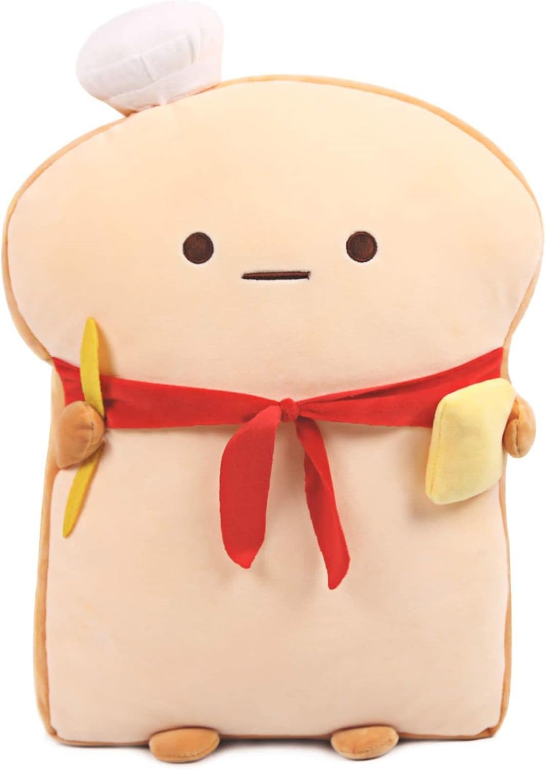 Toast Bread Pillow Funny Food Plush Toy Pillows Small Cute Stuffed Plush Sofa Pillow (Toast Bread,Golden)
