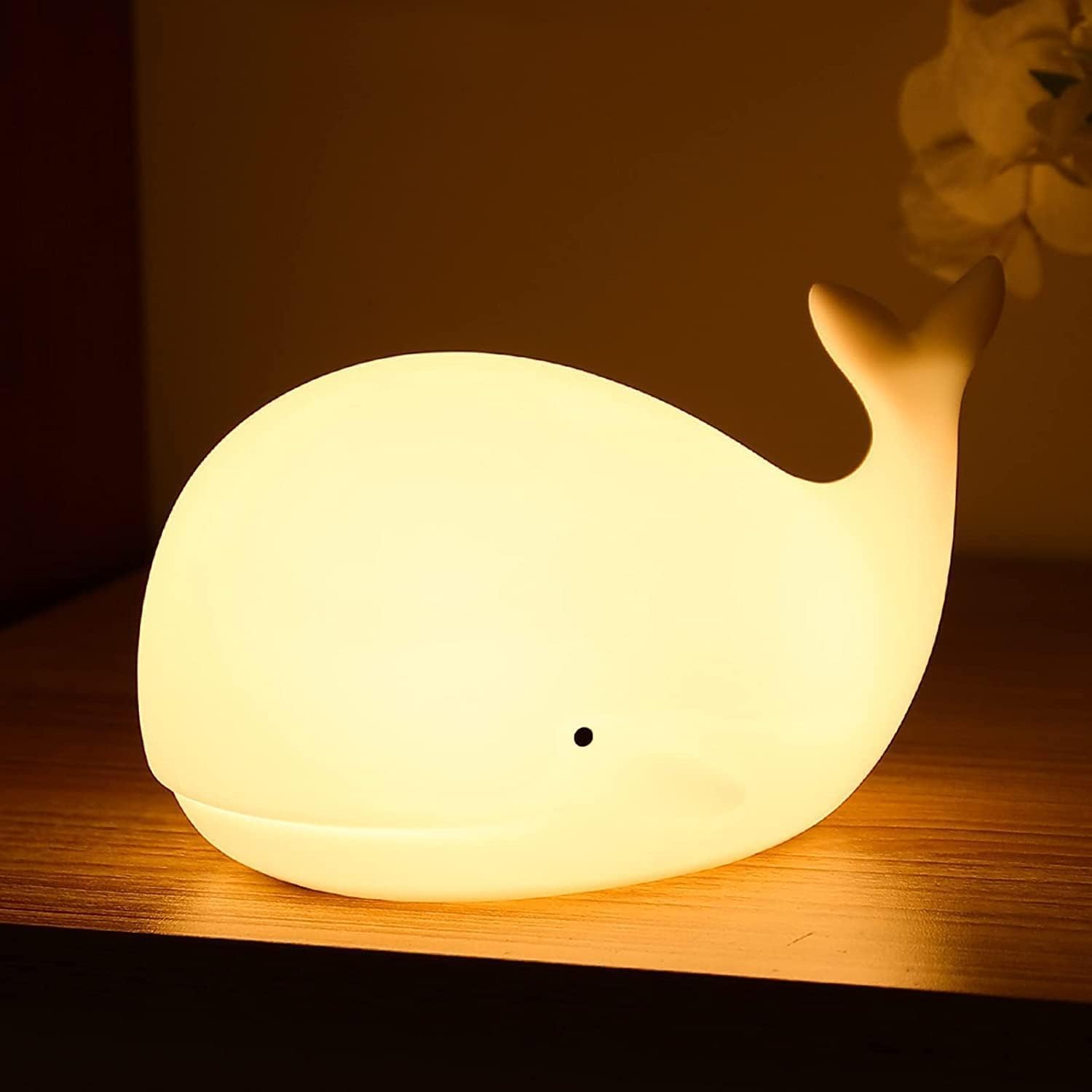 LOVERUIS Axolotl Night Light for Kids Gifts Squishy Nightlight for Kid Room Decor Girls Rechargeable 1/3 Hours Timer Lamp Colorful Cute Lights Toddle Baby (Big Eye)