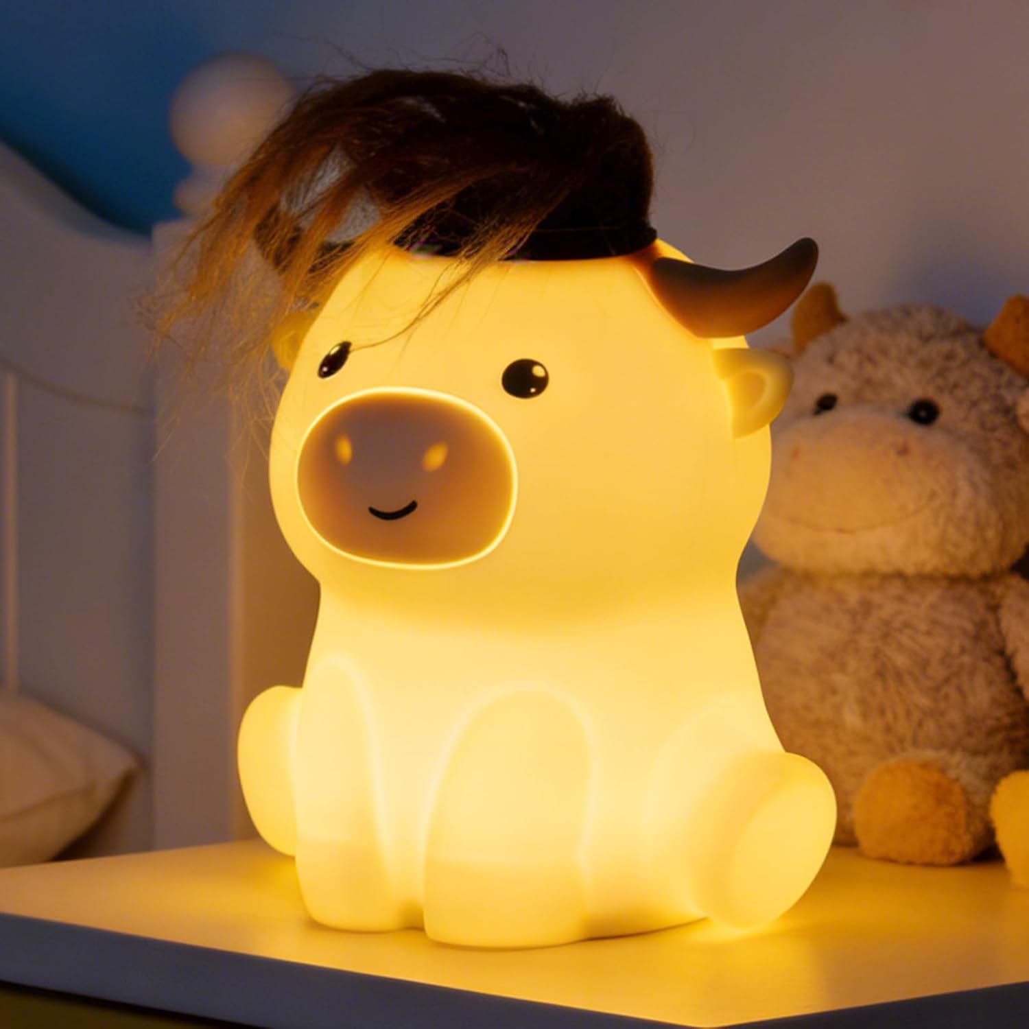 Amaredom Plunger Night Light, Cute Plunger Lamp, Wooden Bar Silicone Funny Nightlight, Rechargeable LED Funny Flashlight with 30 Minutes Timer & One Button Control, Bedroom, Washroom, Living Room