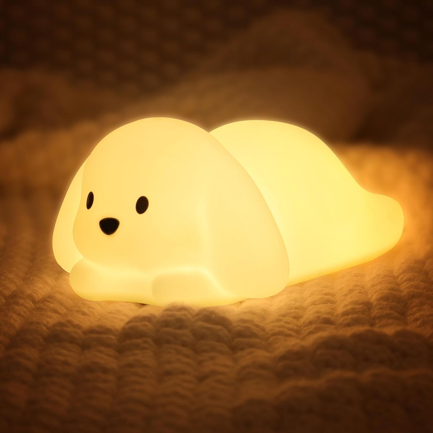 LOVERUIS Axolotl Night Light for Kids Gifts Squishy Nightlight for Kid Room Decor Girls Rechargeable 1/3 Hours Timer Lamp Colorful Cute Lights Toddle Baby (Big Eye)