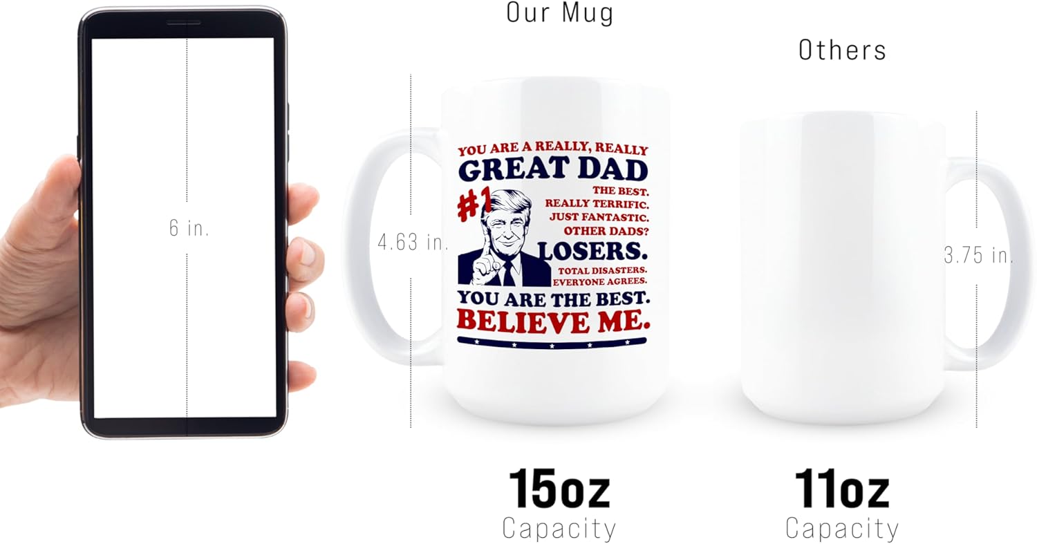 Hogg Best Dad Mug, 15 oz Ceramic Funny Fathers Day Cup, Best Dad Ever Coffee Mug, Funny Christmas Gifts for Family, Coffee Gifts for Fathers Day