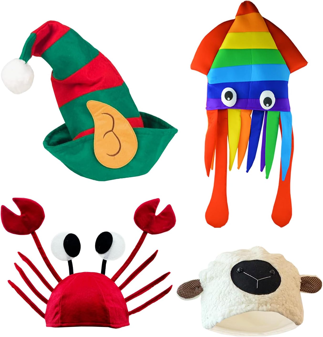 12 Assorted Funny Hats Crazy Party Hat for Adult Teen, Photo Booth Props Dress Up Costume Accessories