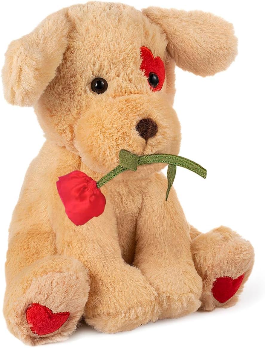 10 Inch Valentine's Stuffed Animal, Stuffed Animal Dog, Ideal for Valentine's Day Gifts for Family (Style - C)
