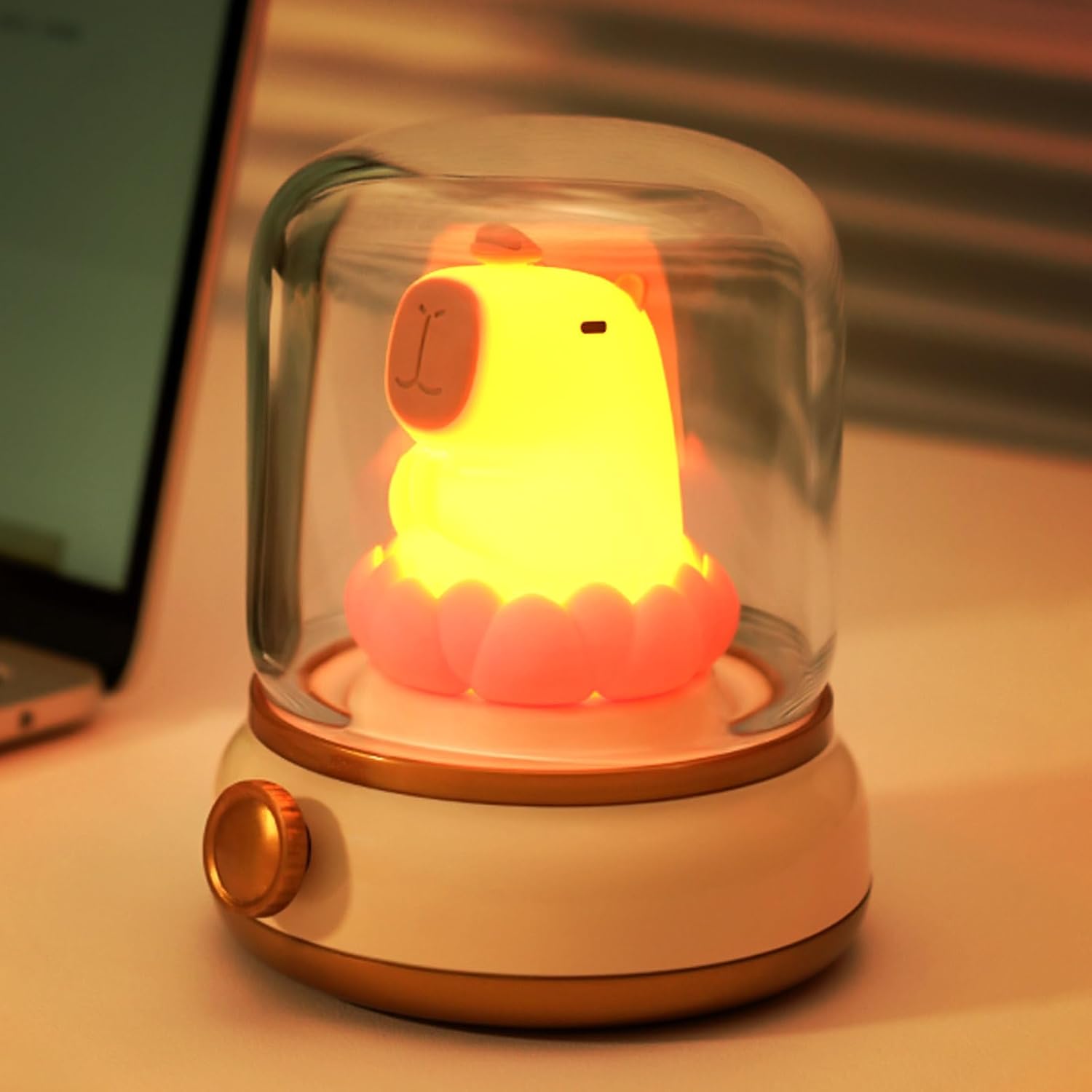 Flameless Candles Lamp, Led Candles,Cute Kerosene Lamp,Silicone Flame Amber Light,Adjustable Dimmable Rechargeable Night Light for Kids,Girls,Teenager Kids Bedroom Christmas