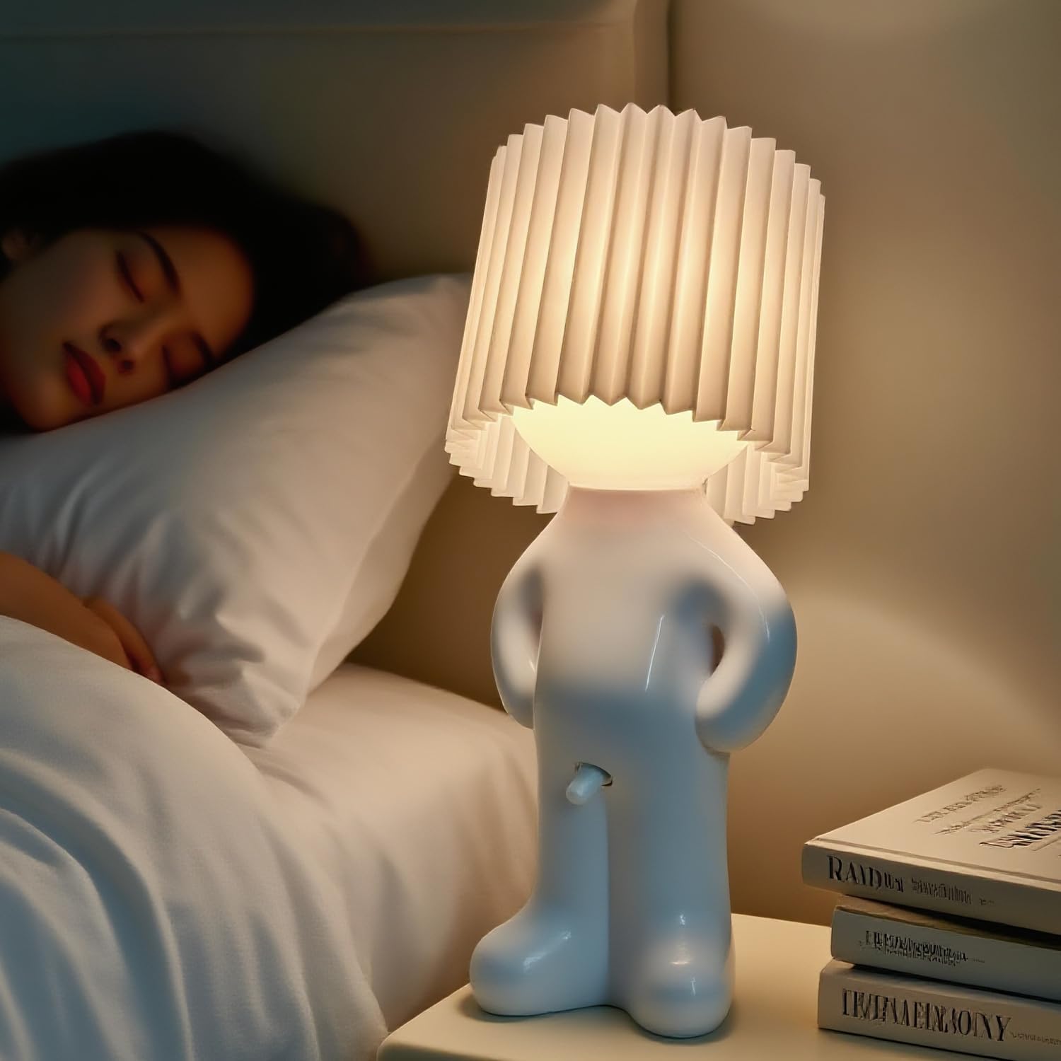 Valentines Day Gifts for Him Her, White Elephant Gifts for Adults, USB Rechargeable Night Light Small Lamp with Funny On/Off Switch, Novelty Gag Gifts for Men Women Boyfriend Bestfriend (White)