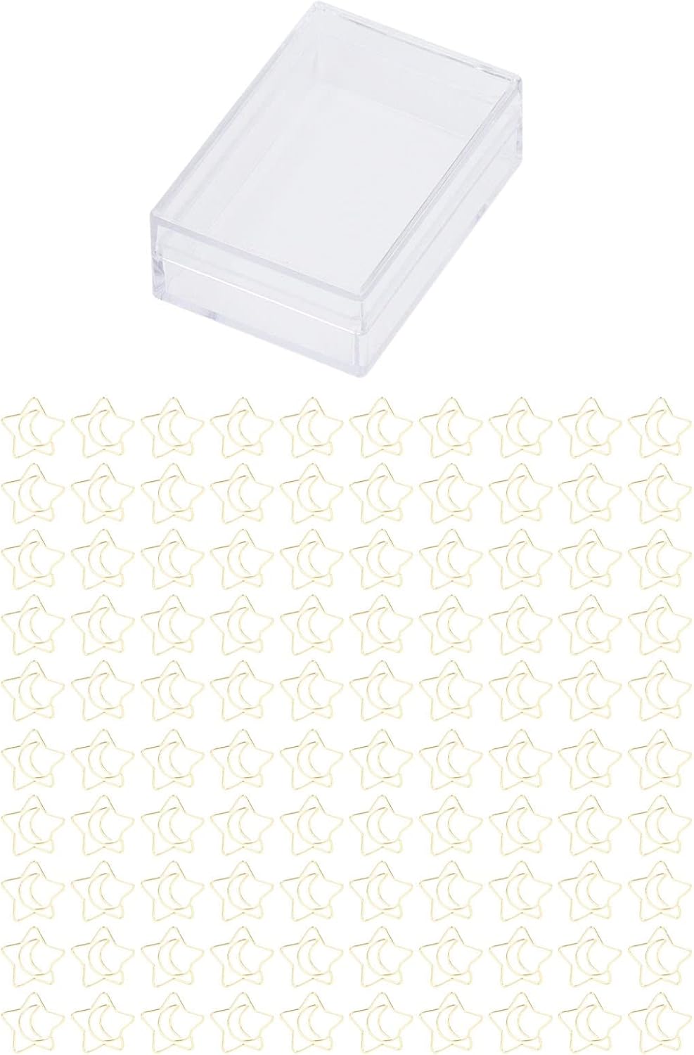 100Pcs Hanger Shape Paper Clips, Gold Metal Paperclips, Funny Paperclips, Electroplated Nonslip Paperclips for Office School (Clothes Rack)
