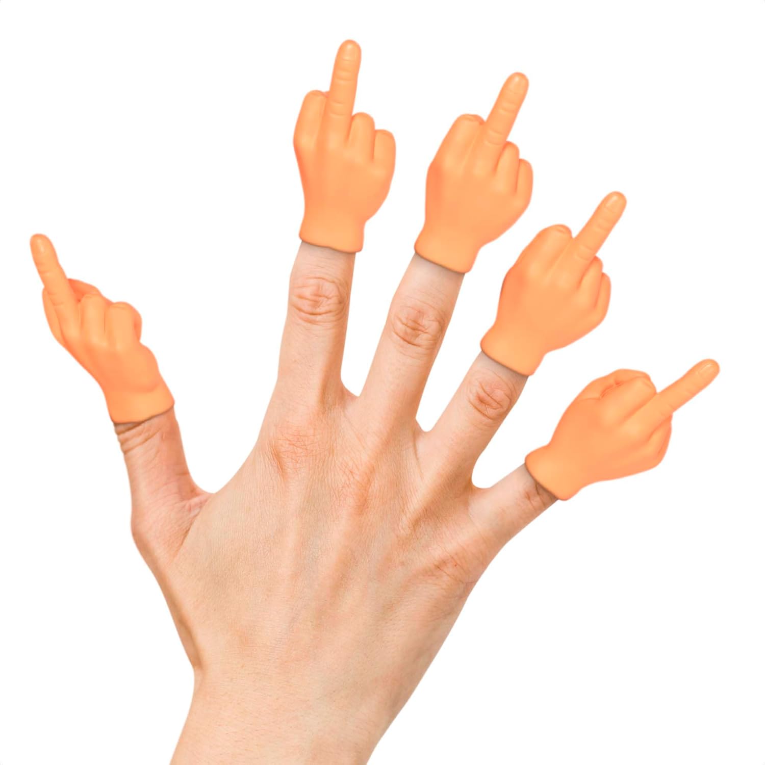 10Pcs Tiny Hands for Fingers Hands Puppets - Five Lefts & Rights Little Hands Prank Realistic Mini Hands for Gag Performance - Rubber Small Hands for Funny Party Favors Miniature Hands Tiny Things
