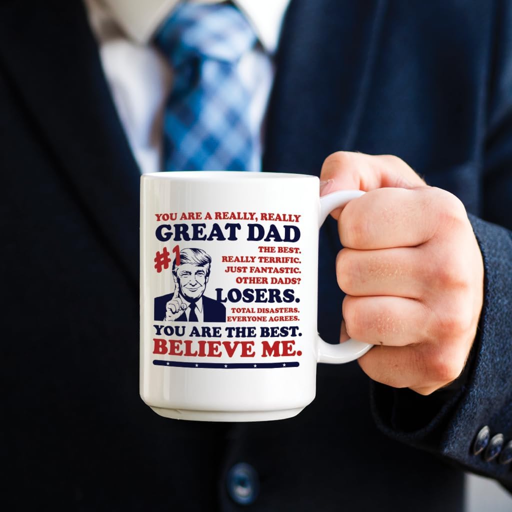 Hogg Best Dad Mug, 15 oz Ceramic Funny Fathers Day Cup, Best Dad Ever Coffee Mug, Funny Christmas Gifts for Family, Coffee Gifts for Fathers Day
