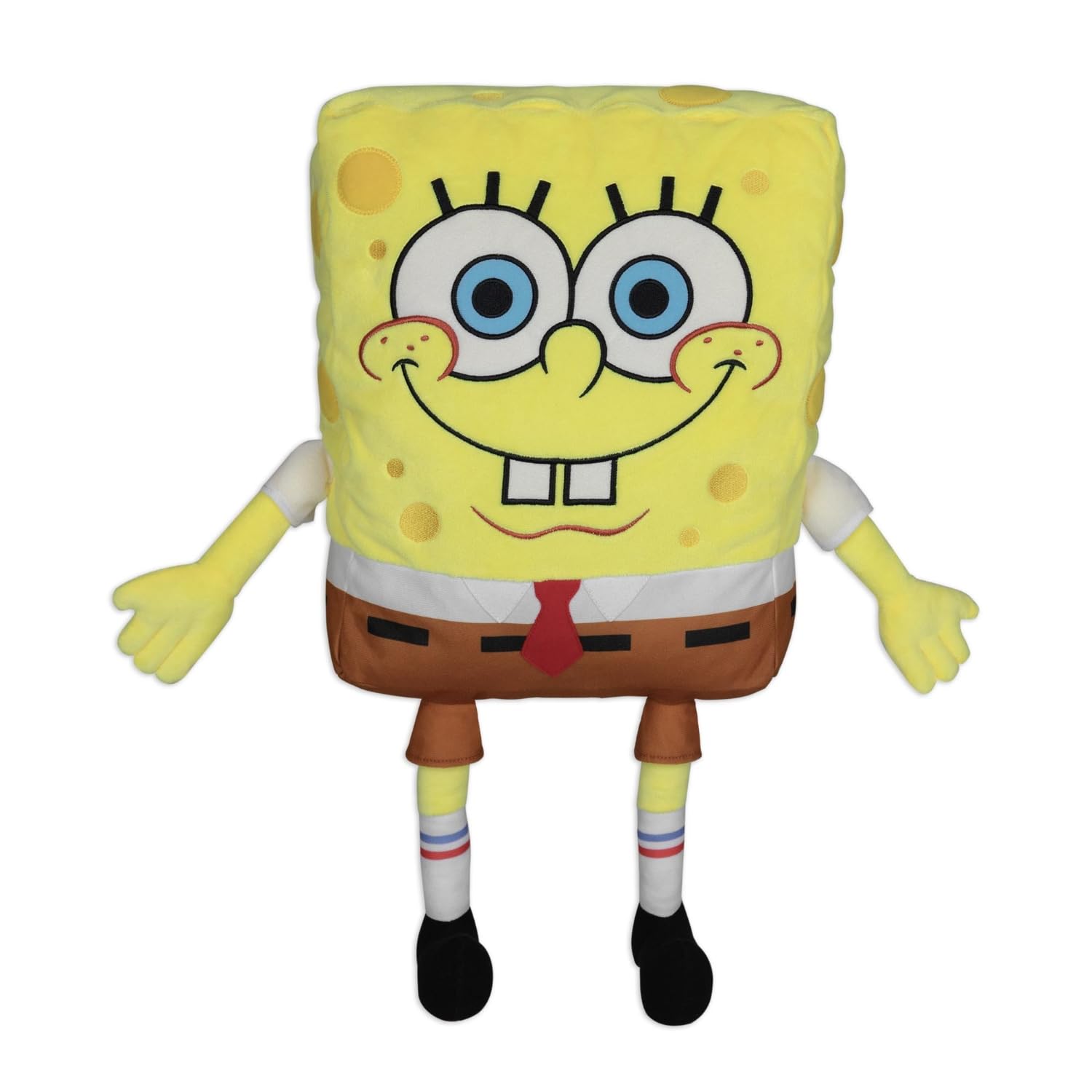 NoJo Spongebob Squarepants Plush Toddler Cuddle Pillow Soft Character for Kids Decorative for Travel, Playtime, Nursery Décor, Gifting, Daycare (Officially Licensed Product)