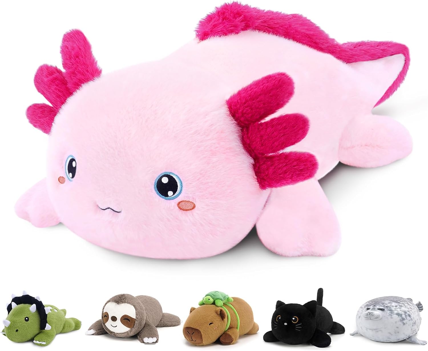 SQEQE Weighted Stuffed Animals Dinosaur Plush, Weighted Stuffed Animals Dino Plushies for Cozy Comfort, Soft T-Rex Pillow Toy for Kids Adults, Valentines & Birthday Gifts 9.8 Inch, 0.8 Lb