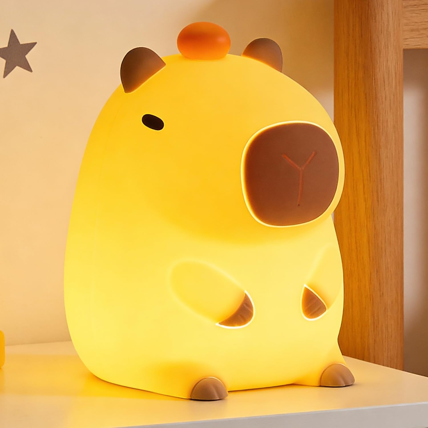 Amaredom Plunger Night Light, Cute Plunger Lamp, Wooden Bar Silicone Funny Nightlight, Rechargeable LED Funny Flashlight with 30 Minutes Timer & One Button Control, Bedroom, Washroom, Living Room