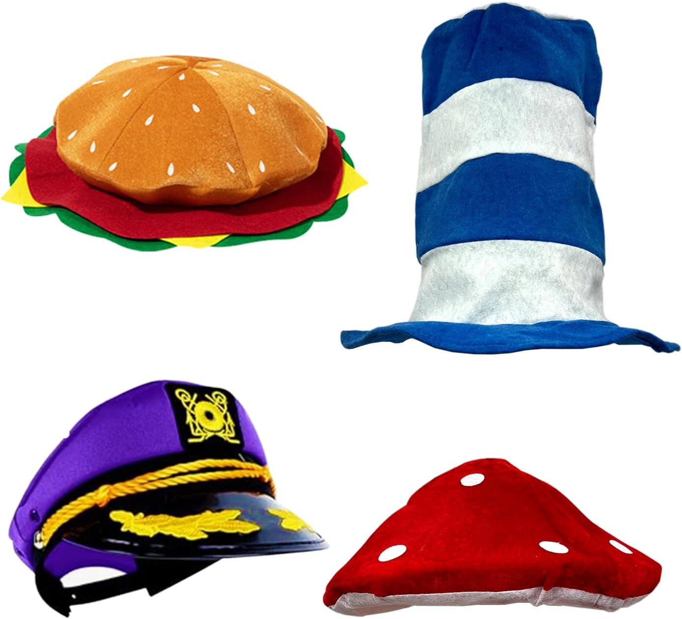 12 Assorted Funny Hats Crazy Party Hat for Adult Teen, Photo Booth Props Dress Up Costume Accessories