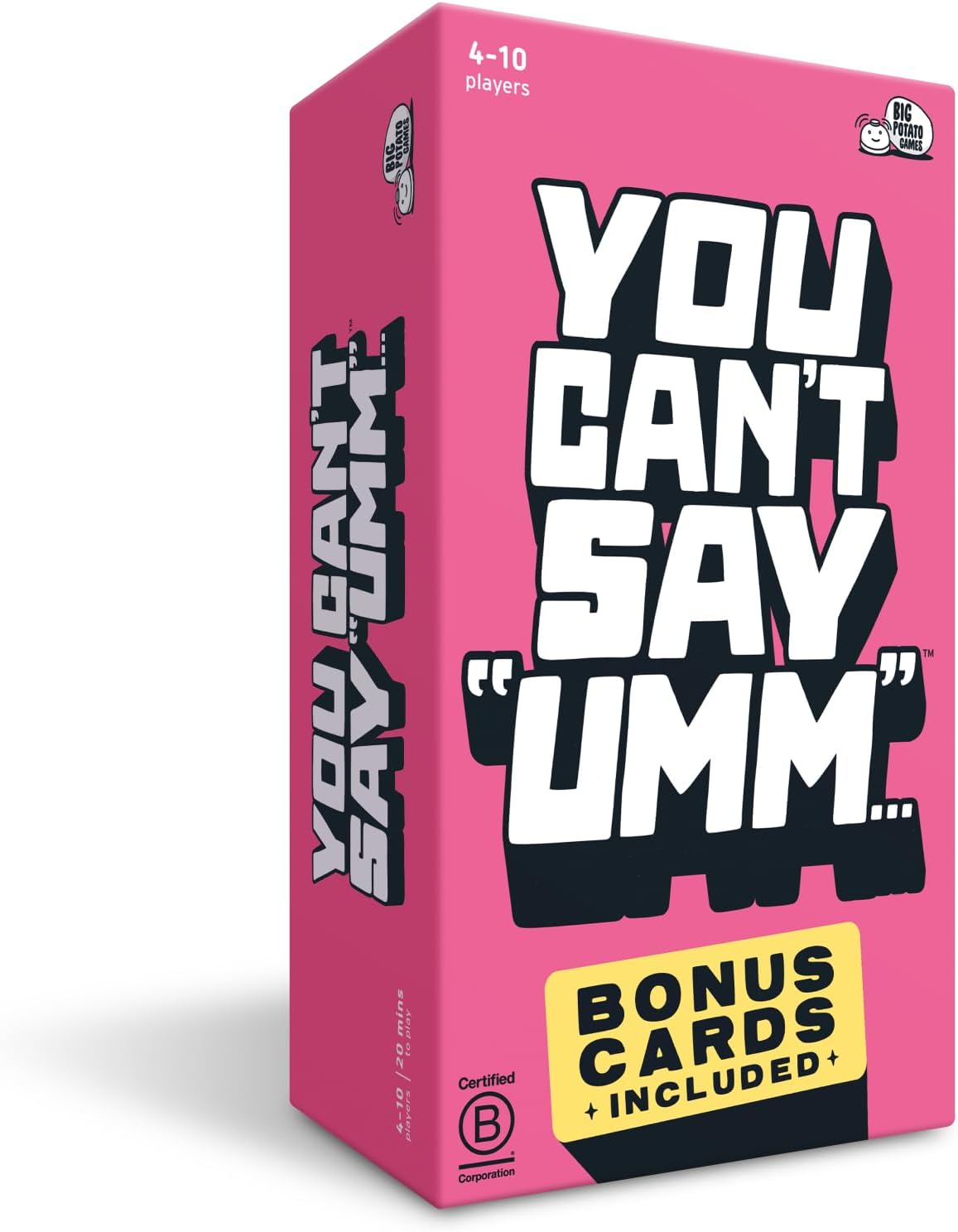 Big Potato You Can't Say UMM: A Party Game for Family and Adults, Fast-Paced Family Word Game, Must Have for Game Night, Bonus Content Included