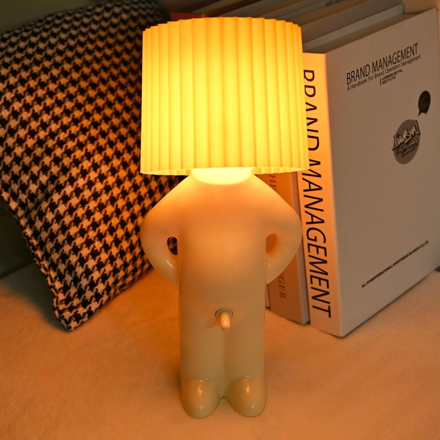 Bedside Night Light, shy man lamp，Mothers Day Gifts for Mom Wife,Birthday Christmas Gifts for Men Women Boyfriend Girlfriend, Funny Anniversary Gag Gifts, White Elephant Easter Gifts for Adults