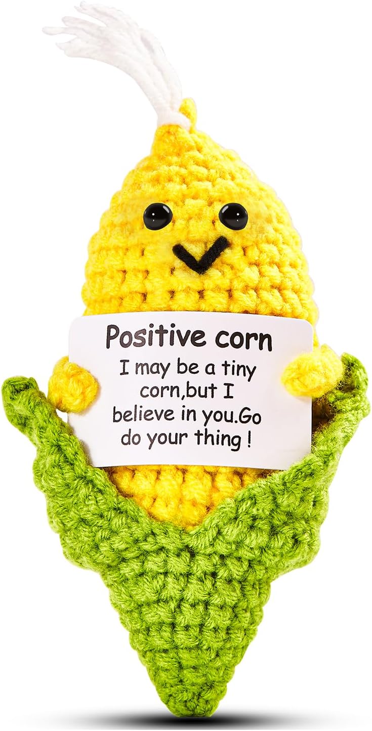 Hoedia Emotional Pickle Small Mother’s Day Easter Gifts for Women Men Her Him, Crochet Cucumber Cute Funny Inspirational Support Stuffers College Office Friend Birthday Basket Filler Decorations