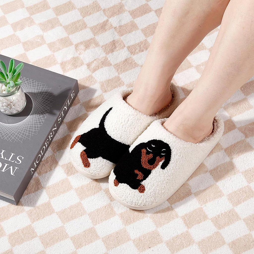 Cute Animal Slippers for Women Man Cartoon Animal Slippers for Woman Fuzzy Memory Foam Winter Warm Fluffy Shoes