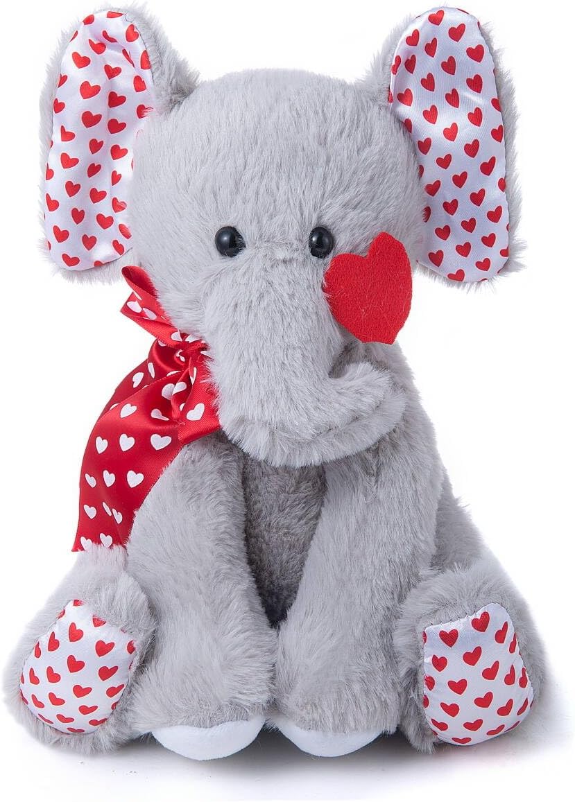 10 Inch Valentine's Stuffed Animal, Stuffed Animal Dog, Ideal for Valentine's Day Gifts for Family (Style - C)
