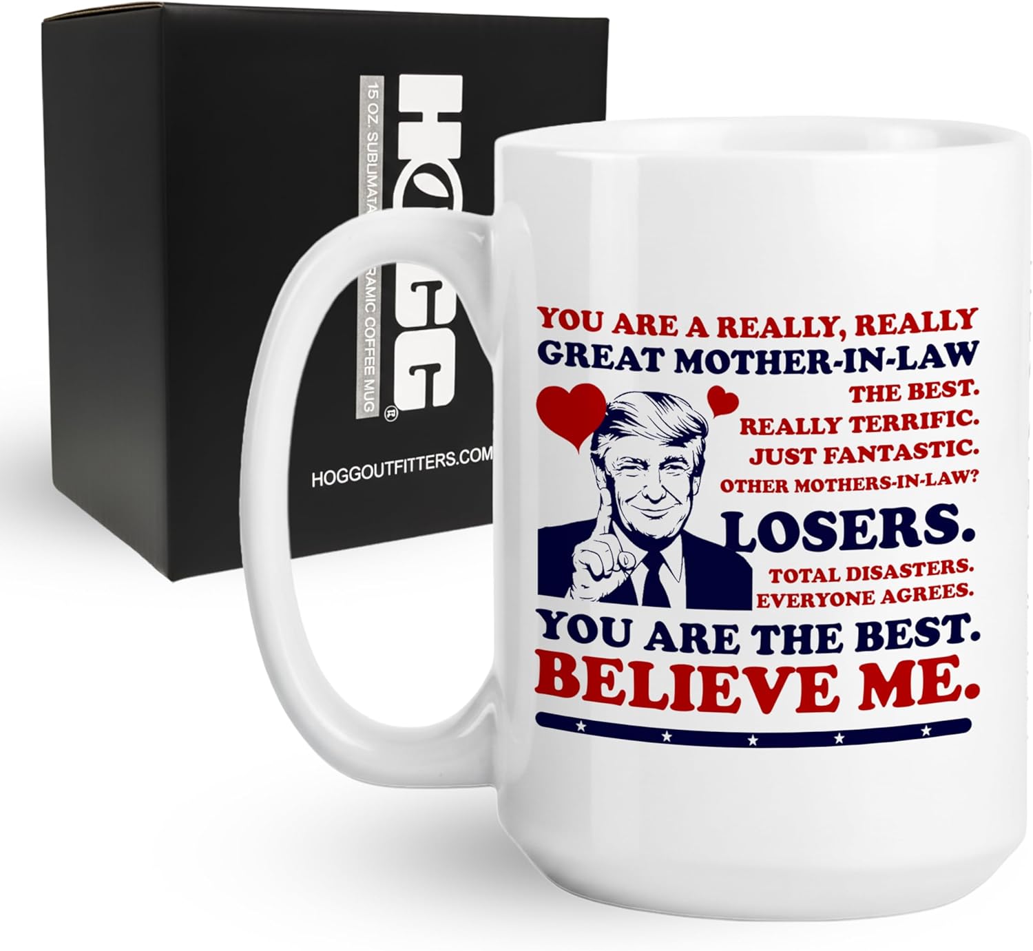 Hogg Best Dad Mug, 15 oz Ceramic Funny Fathers Day Cup, Best Dad Ever Coffee Mug, Funny Christmas Gifts for Family, Coffee Gifts for Fathers Day