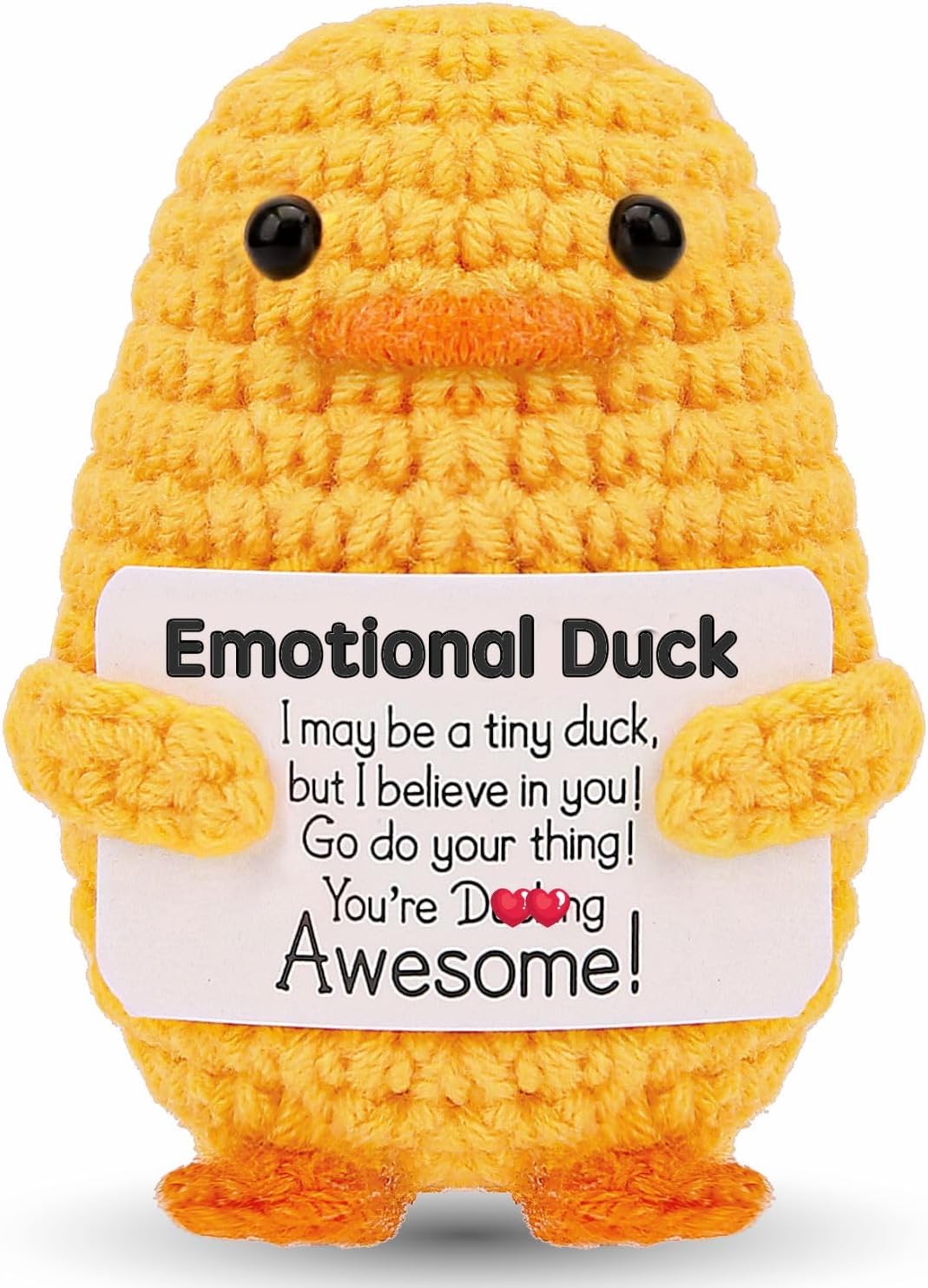 Hoedia Emotional Pickle Small Mother’s Day Easter Gifts for Women Men Her Him, Crochet Cucumber Cute Funny Inspirational Support Stuffers College Office Friend Birthday Basket Filler Decorations