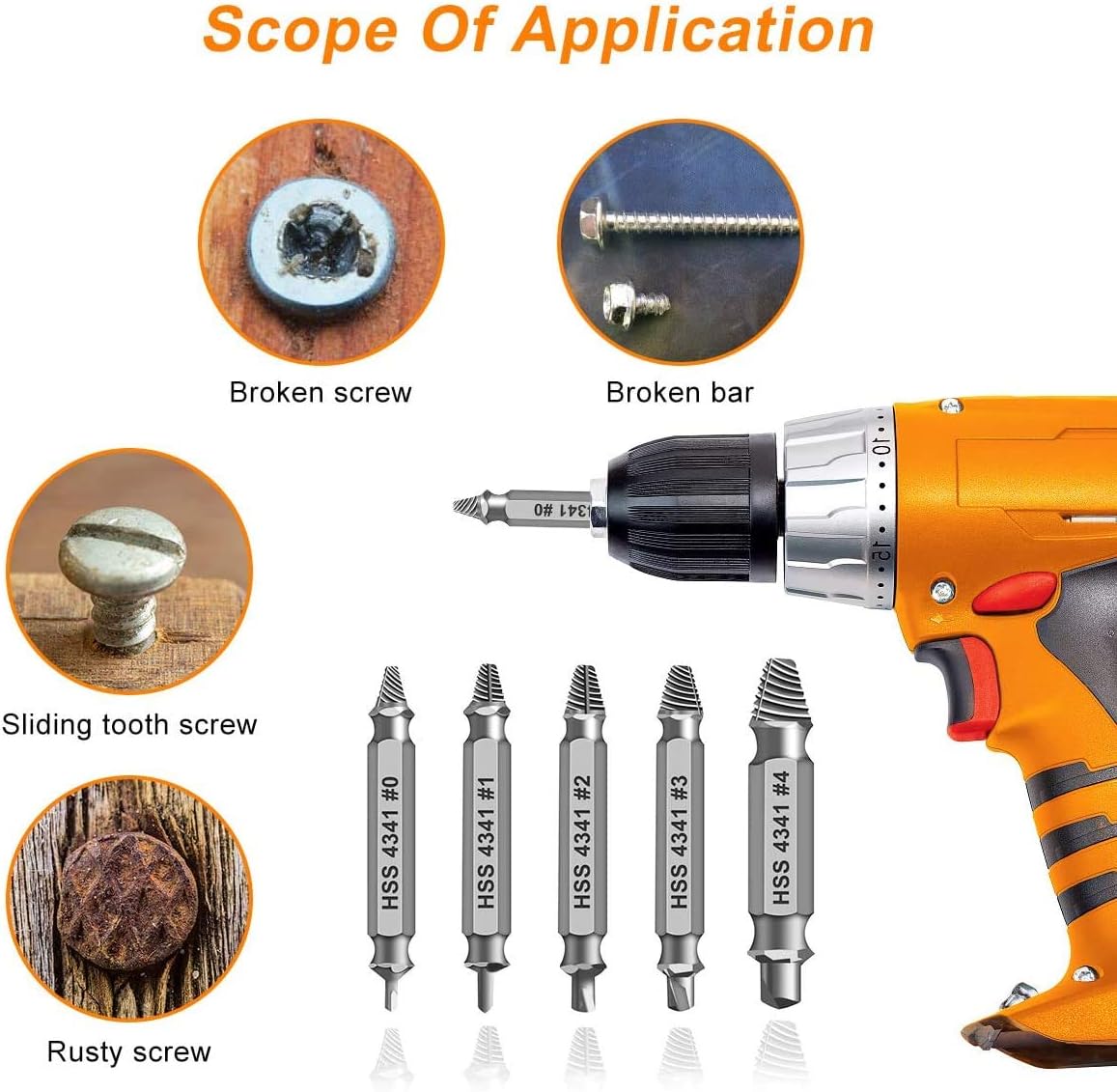 Gifts for Men,Damaged Screw Extractor Set,Valentines Day Gifts for Him Her Men Boyfriend,Mens Gifts for Dad,Husband,Stripped Screws Nuts & Bolts Drill Bit Tools for Easy Removal of Rusty Broken Screw