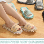 Wesiti 4 Pairs Washable Mop Slippers Microfiber Funny Mop Shoes Floor Cleaning Slippers for Women Home Floor