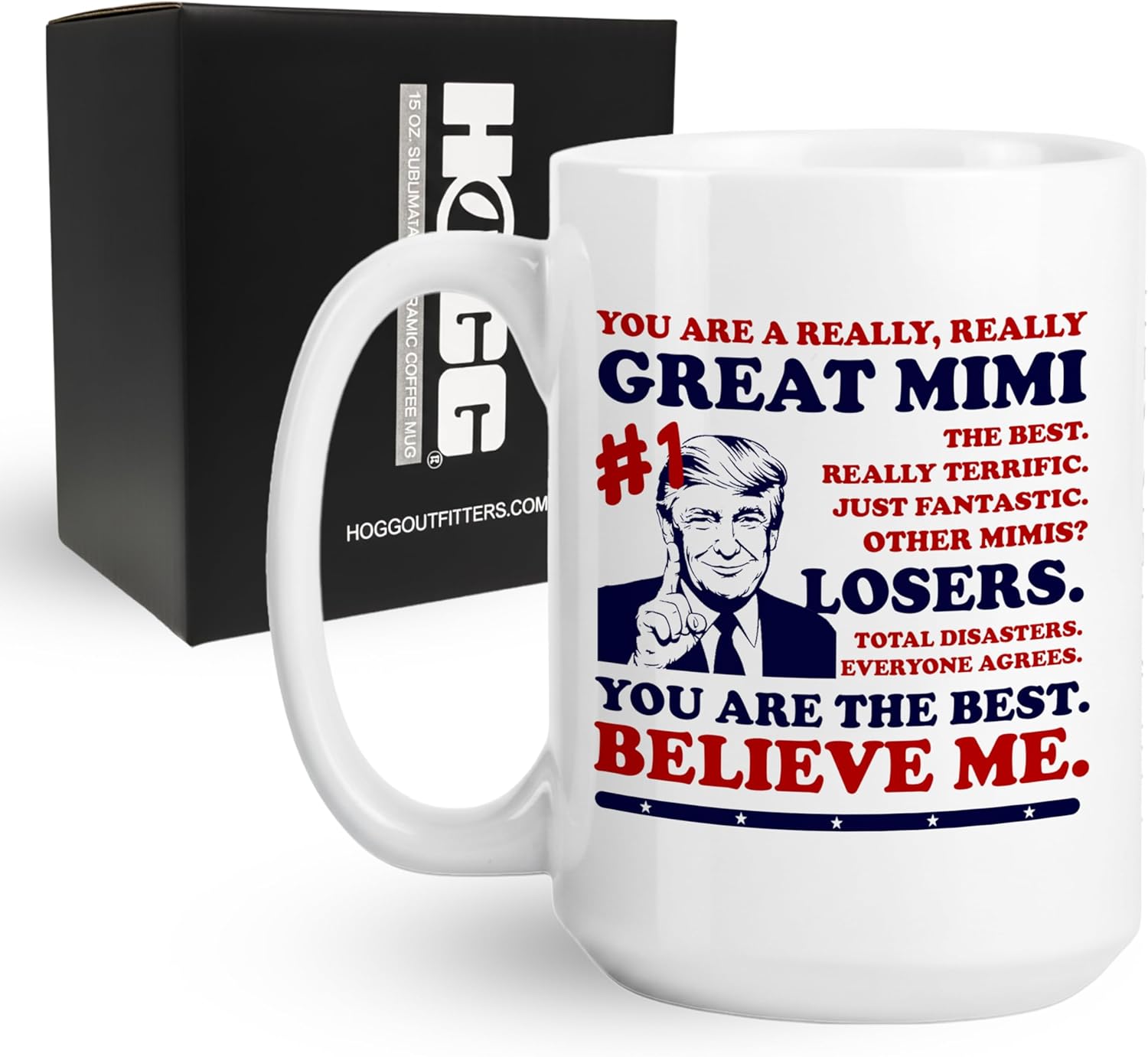 Hogg Best Dad Mug, 15 oz Ceramic Funny Fathers Day Cup, Best Dad Ever Coffee Mug, Funny Christmas Gifts for Family, Coffee Gifts for Fathers Day