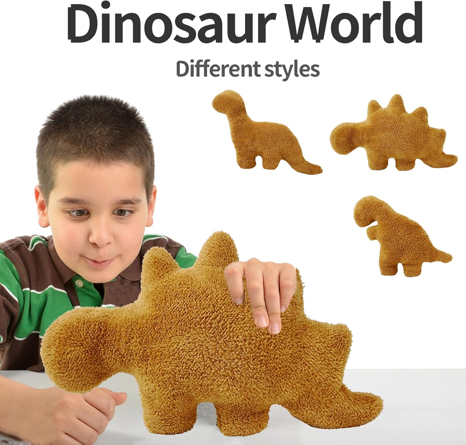 Dino Nugget Pillow, 18 inch Soft Dinosaur Chicken Nuggets Pillow for Birthday Gifts, Dinosaur Theme Party Decorations