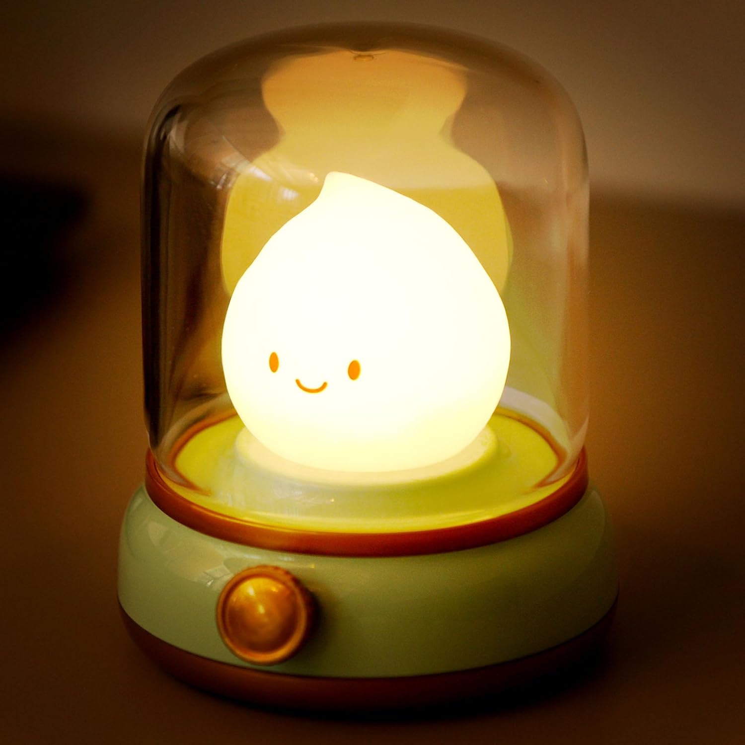Flameless Candles Lamp, Led Candles,Cute Kerosene Lamp,Silicone Flame Amber Light,Adjustable Dimmable Rechargeable Night Light for Kids,Girls,Teenager Kids Bedroom Christmas