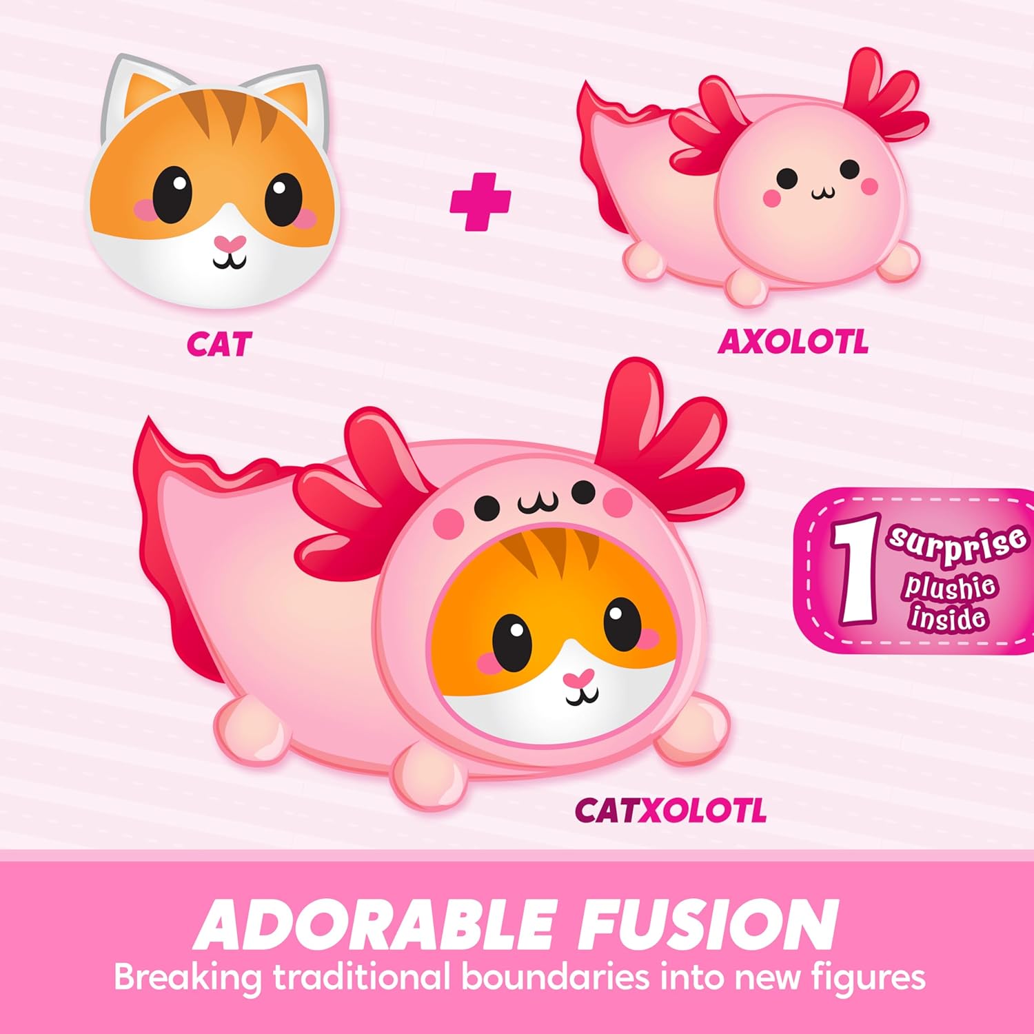 JOYIN Axolotl Plush Toy, Kawaii Axolotl Cat Plush Toy, 11" Soft Plushie, Cute Stuffed Animal Pillow for Kids and Adults, Birthday Gift for Boys and Girls, Easter Basket Stuffers