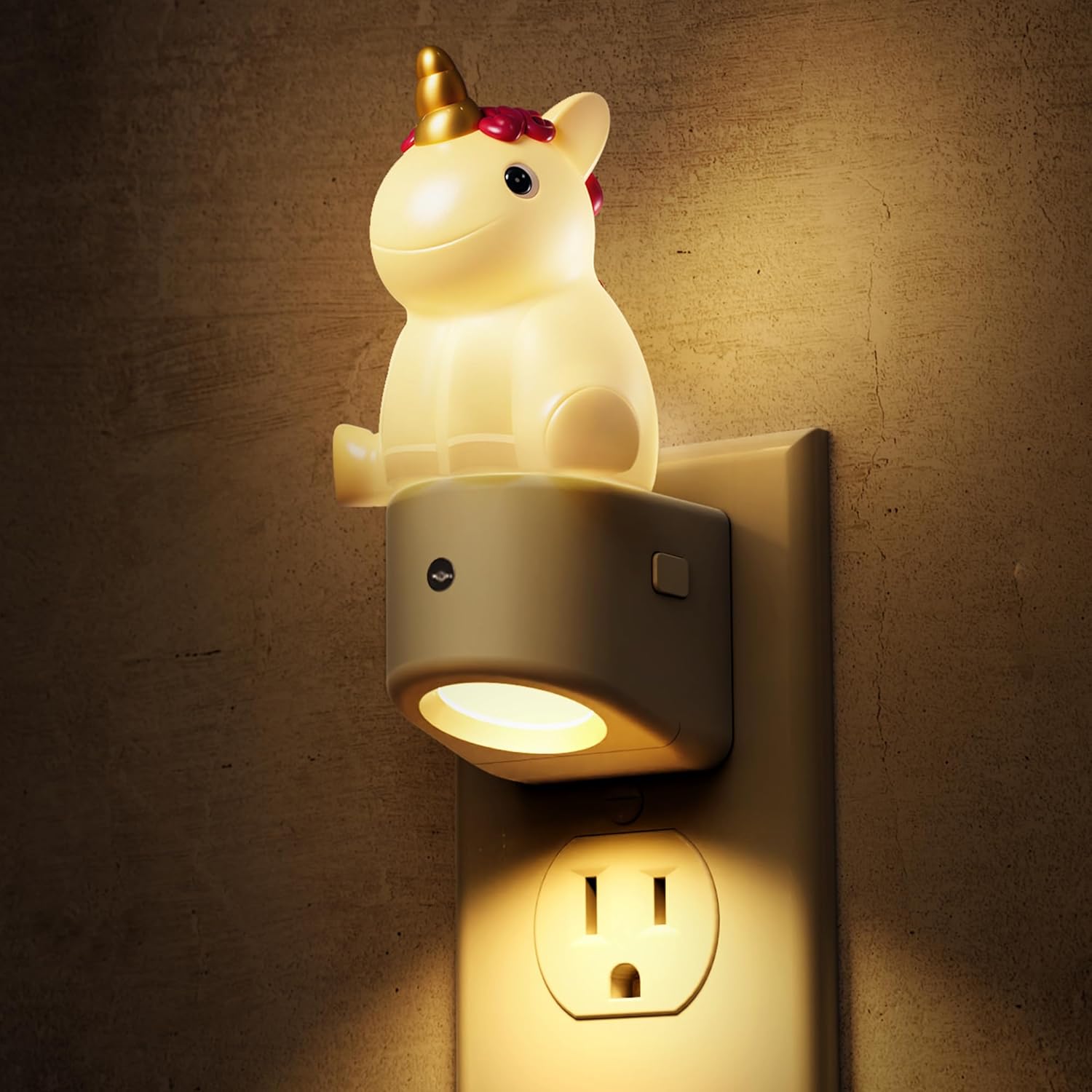 L LOHAS LED Plug in Night Light for Kids, 3D Cute Puppy Night Lights with Dusk to Dawn Sensor, RGB+Soft White 3000K Dog Night Light, Christmas Birthday Gift Nightlight for Kids, Room Decor
