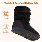 LongBay Women's Cozy Winter Slipper Boots Warm Chenille Knit Bootie Memory Foam Non-Slip Indoor Outdoor House Shoes