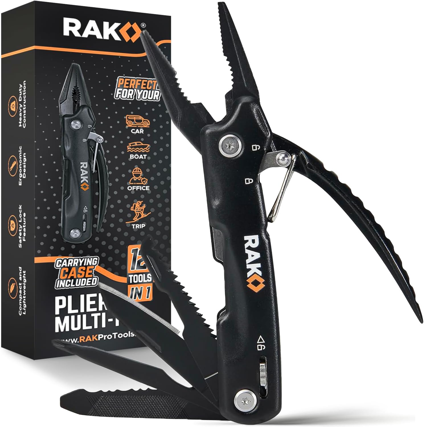 RAK Multitool Pen - Multi-Tool Pen Set 11 in 1, LED Light, Screwdrivers, Level, Ruler, Bottle Opener, and Stylus. Cool Gadgets Gifts for Men, Dad, EDC Tactical Pen Tool, Gift-Ready Box, Pack of 2
