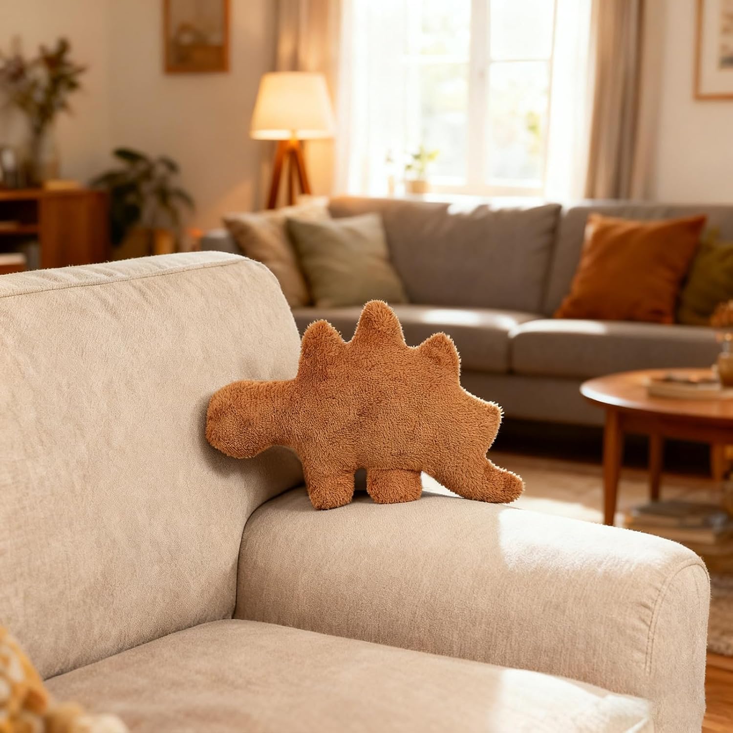 Dino Nugget Pillow, 18 inch Soft Dinosaur Chicken Nuggets Pillow for Birthday Gifts, Dinosaur Theme Party Decorations