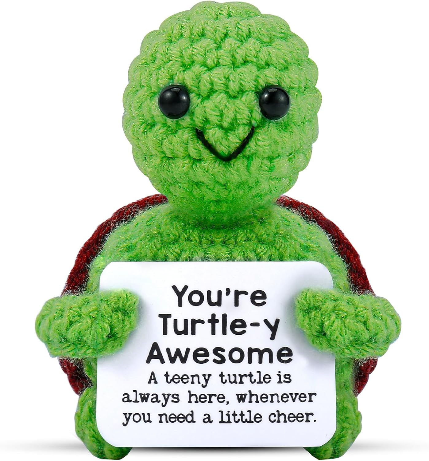 Hoedia Emotional Pickle Small Mother’s Day Easter Gifts for Women Men Her Him, Crochet Cucumber Cute Funny Inspirational Support Stuffers College Office Friend Birthday Basket Filler Decorations