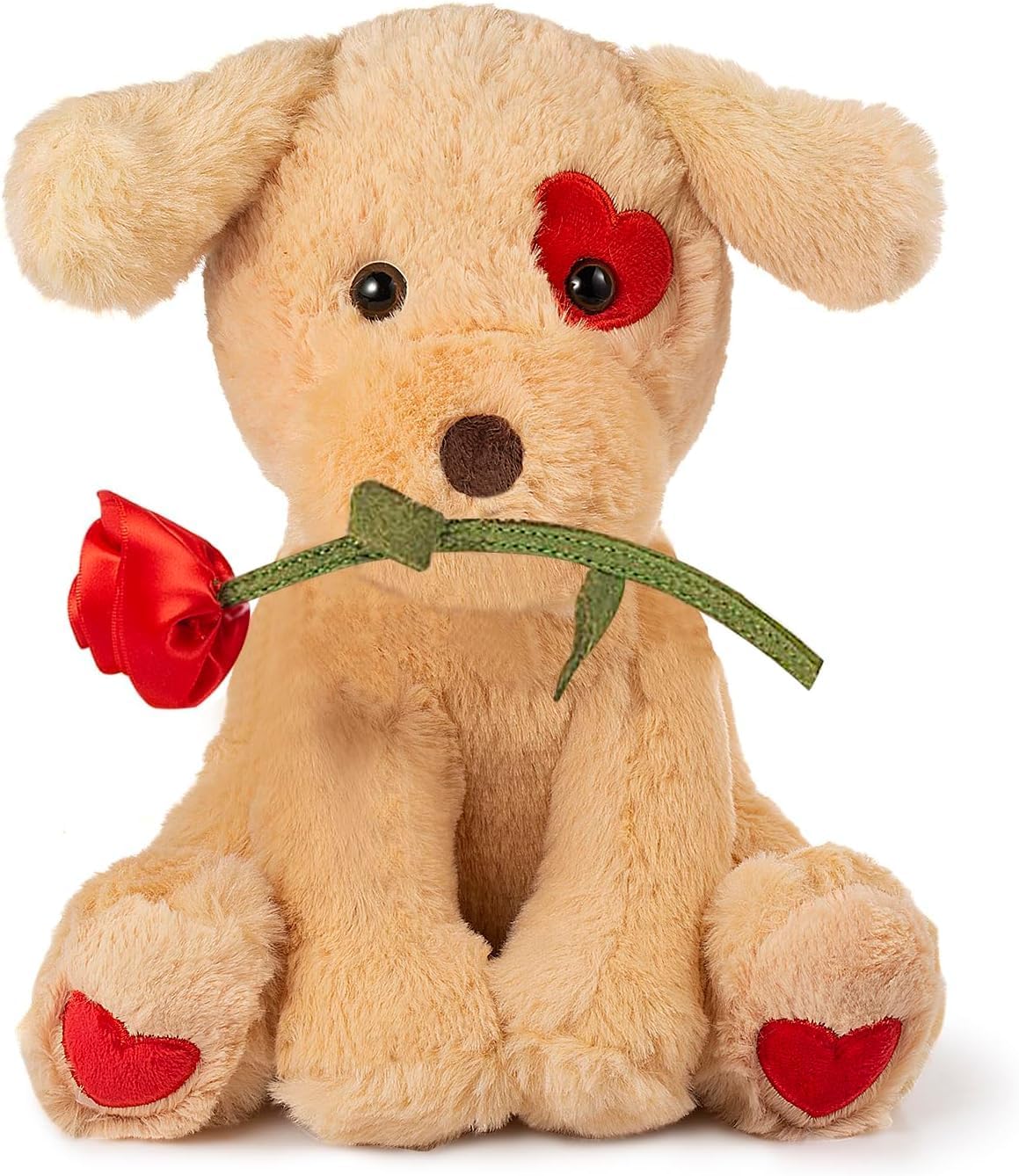 10 Inch Valentine's Stuffed Animal, Stuffed Animal Dog, Ideal for Valentine's Day Gifts for Family (Style - C)