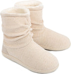 LongBay Women's Cozy Winter Slipper Boots Warm Chenille Knit Bootie Memory Foam Non-Slip Indoor Outdoor House Shoes