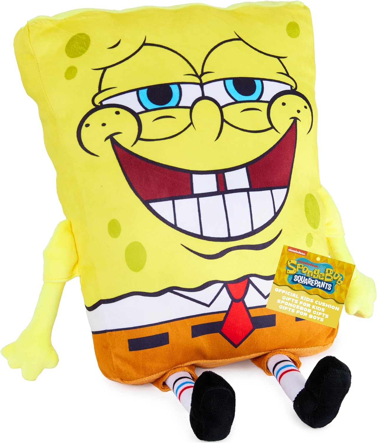Get Trend Spongebob Squarepants Plush Cushion Pillow Valentines Day Gifts for Teens, Women, Soft Plush Throw Pillow Cute Fluffy Cushion Bedroom Decor (Yellow Spongebob, L13.8 x W11)
