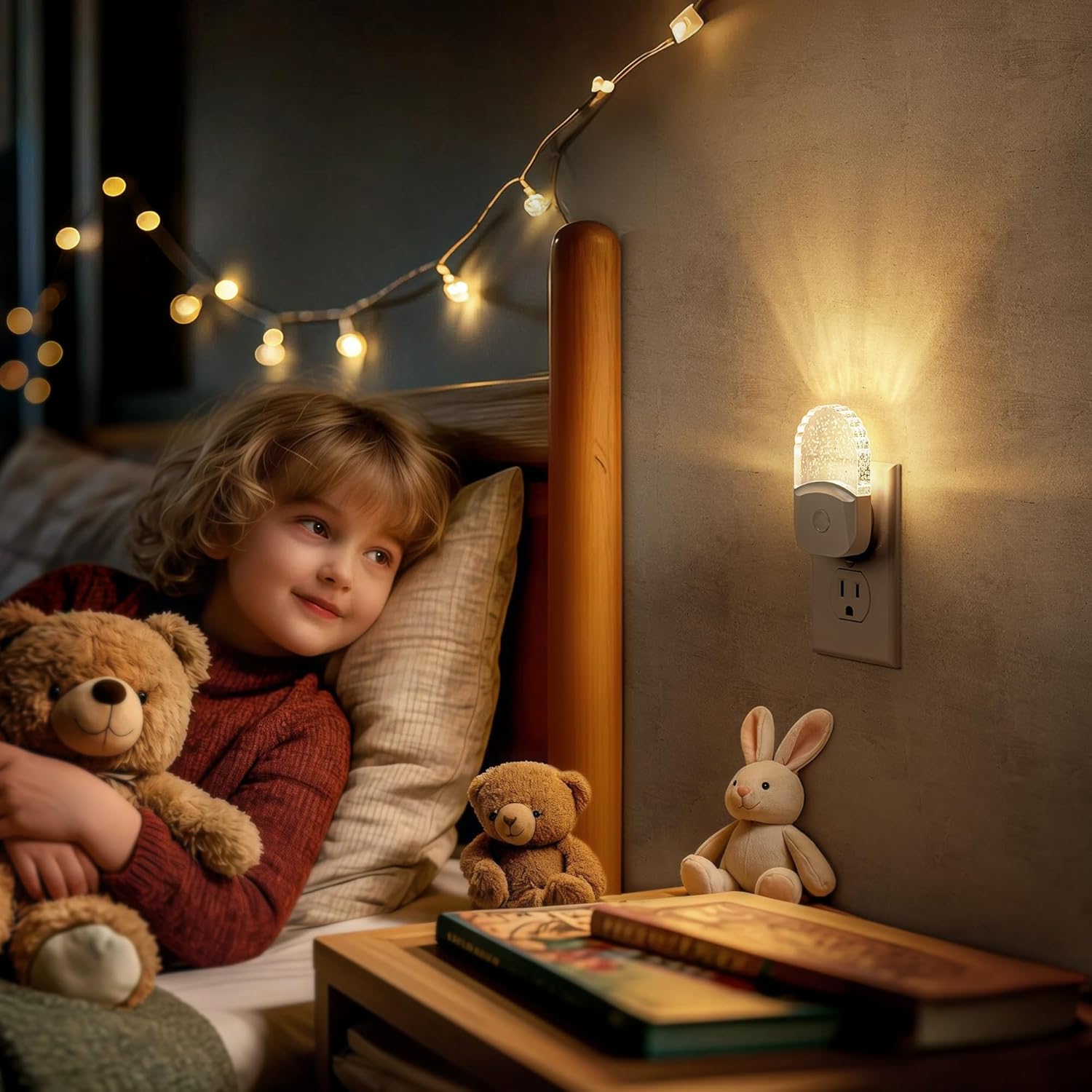 Night Lights Plug Into Wall [2 Pack], Color Changing Night Light for Kids, 8-Color RGB LED Nightlight with Dusk to Dawn Sensor for Bathroom Decor, Children Room, Gift