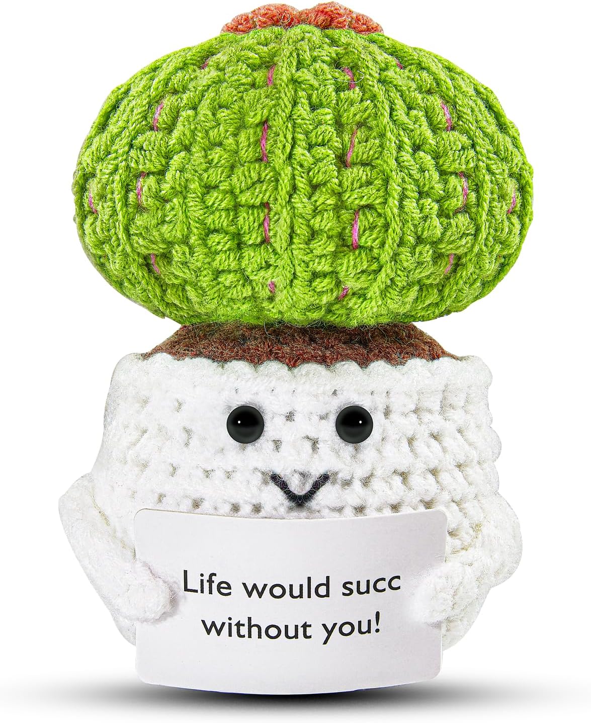Hoedia Emotional Pickle Small Mother’s Day Easter Gifts for Women Men Her Him, Crochet Cucumber Cute Funny Inspirational Support Stuffers College Office Friend Birthday Basket Filler Decorations
