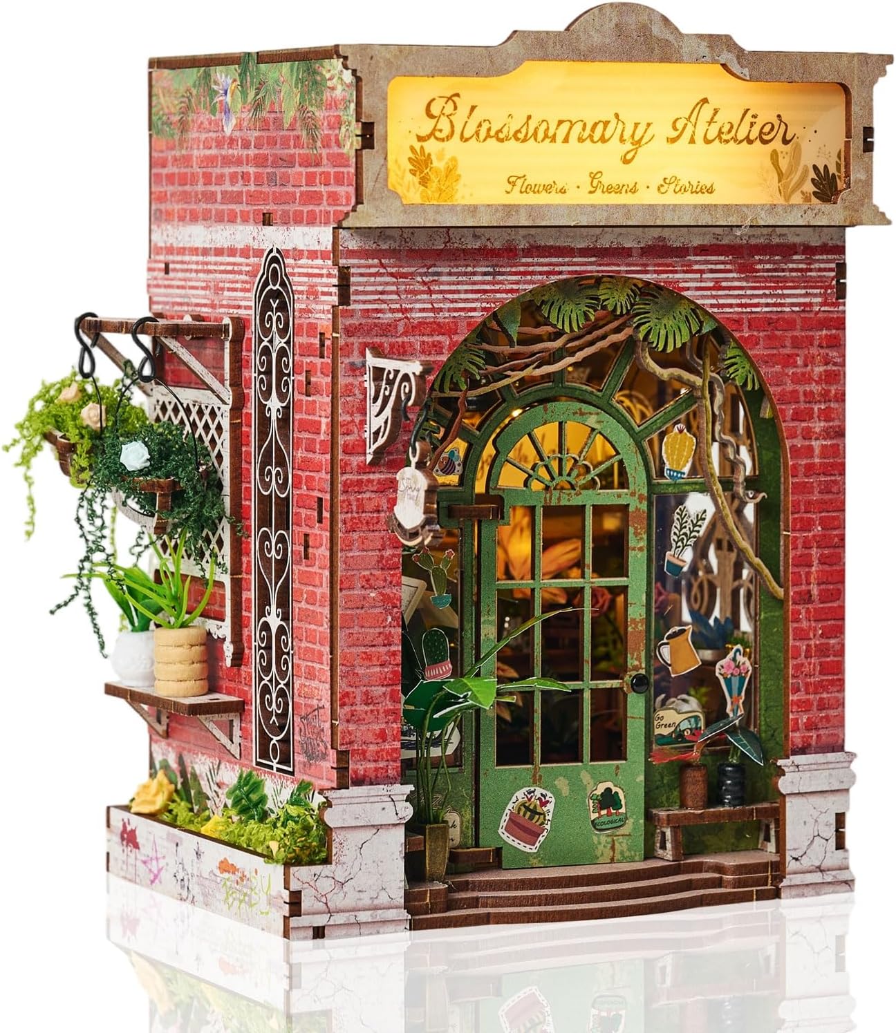 DIY Miniature House Kit,Tiny House Pet Shop with Furniture & LED,DIY Dollhouse Miniature Kit for Adults Teen,Mini House Building kit,3D Wooden Craft Mini Model Kit,Birthday Gifts Home Decor