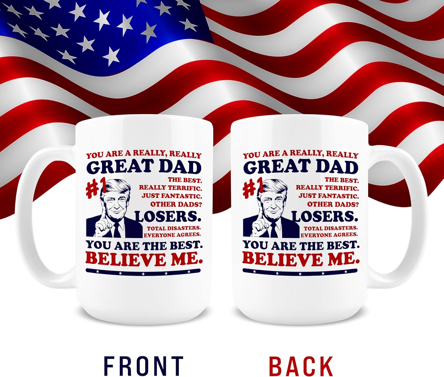 Hogg Best Dad Mug, 15 oz Ceramic Funny Fathers Day Cup, Best Dad Ever Coffee Mug, Funny Christmas Gifts for Family, Coffee Gifts for Fathers Day