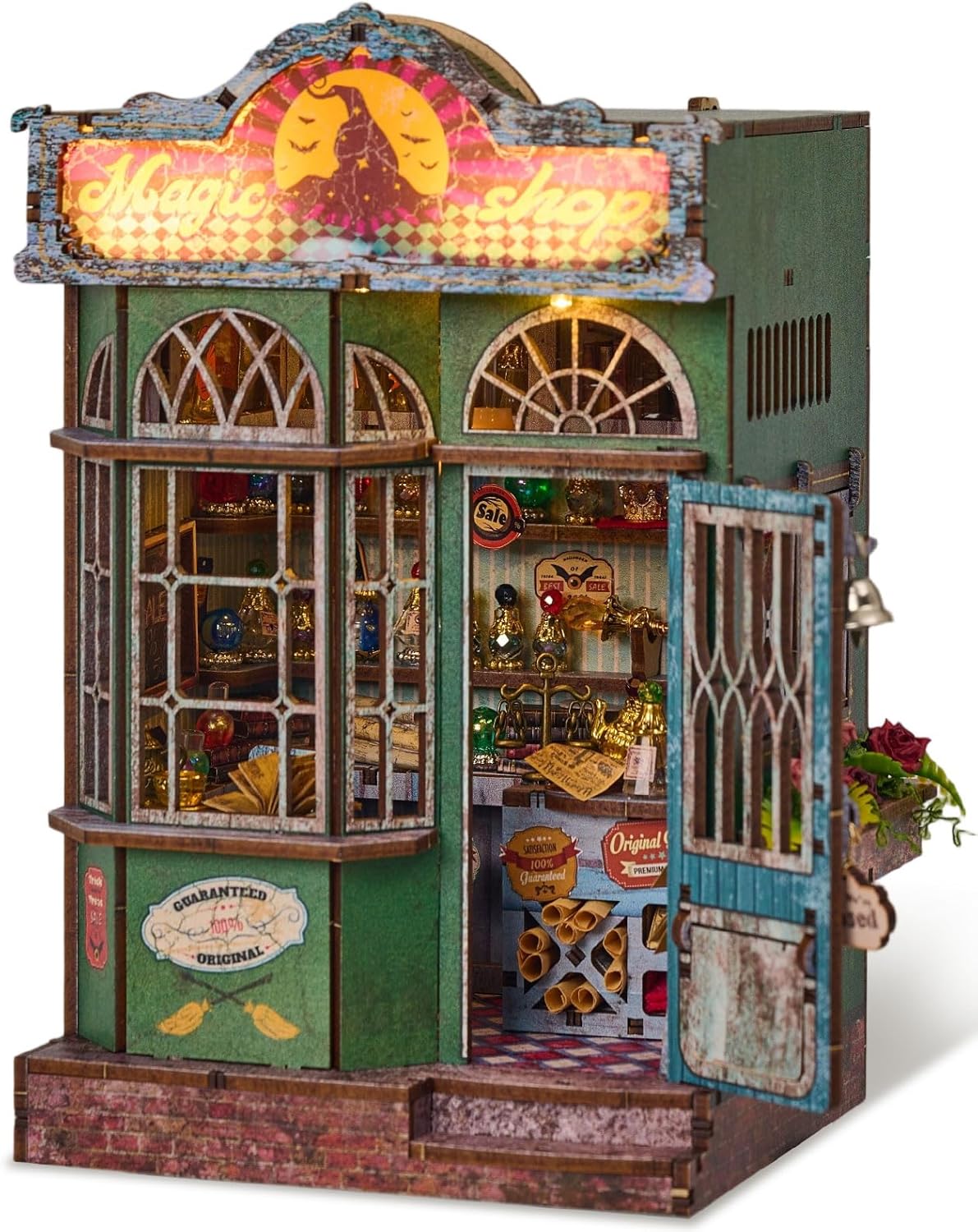 DIY Miniature House Kit,Tiny House Pet Shop with Furniture & LED,DIY Dollhouse Miniature Kit for Adults Teen,Mini House Building kit,3D Wooden Craft Mini Model Kit,Birthday Gifts Home Decor