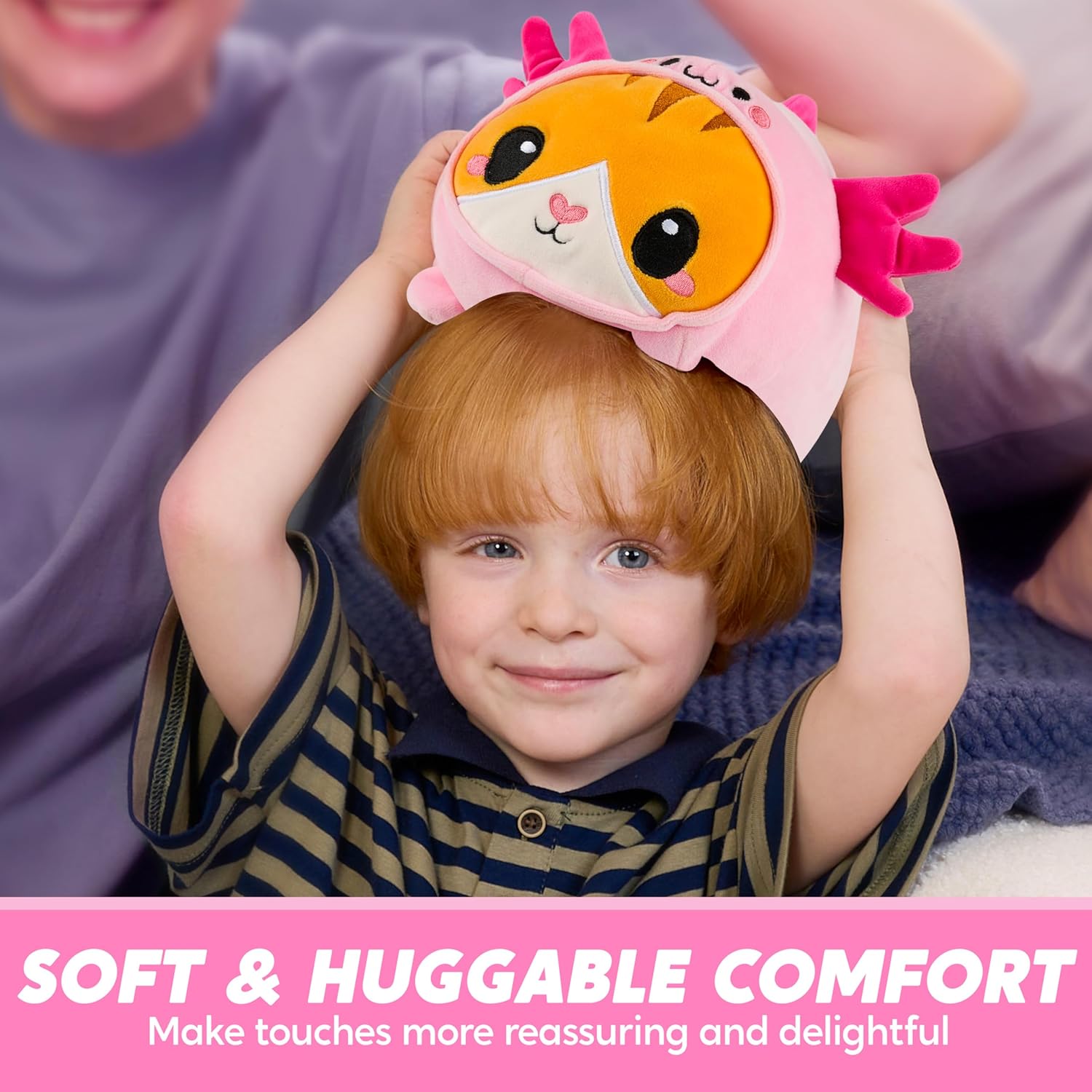 JOYIN Axolotl Plush Toy, Kawaii Axolotl Cat Plush Toy, 11" Soft Plushie, Cute Stuffed Animal Pillow for Kids and Adults, Birthday Gift for Boys and Girls, Easter Basket Stuffers
