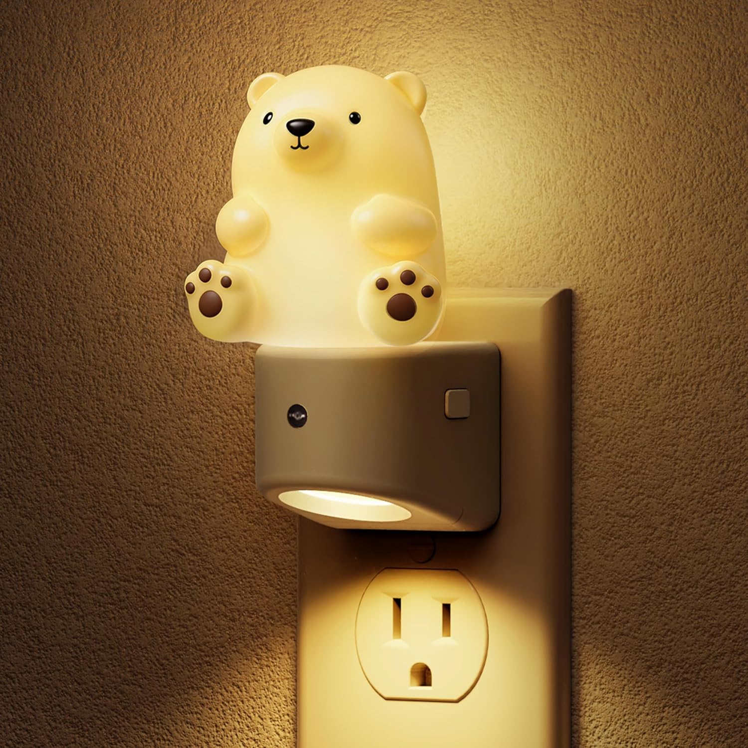 L LOHAS LED Plug in Night Light for Kids, 3D Cute Puppy Night Lights with Dusk to Dawn Sensor, RGB+Soft White 3000K Dog Night Light, Christmas Birthday Gift Nightlight for Kids, Room Decor